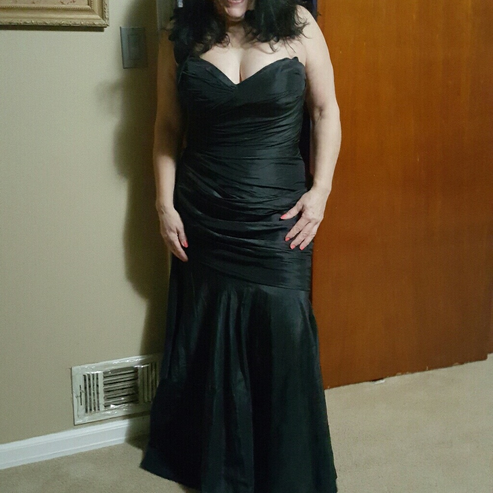 black gown